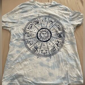 Tie dye astrology short sleeve tee